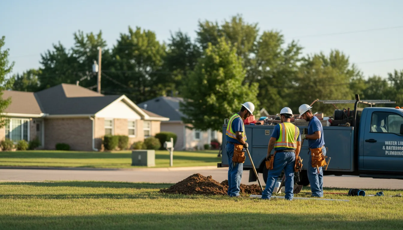 Residential water line and bathroom plumbing service in Newton, IA